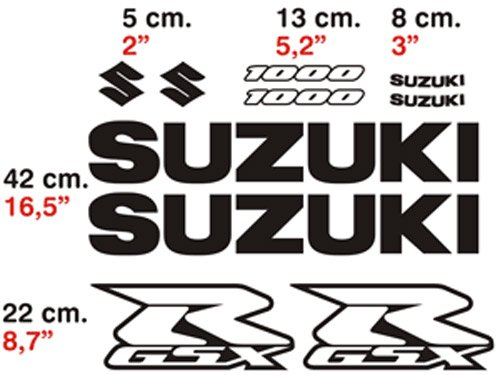 Car & Motorbike Stickers: GSXR 1000 2004 with Logo and Numbers