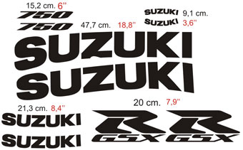 Car & Motorbike Stickers: GSX R 750 2001