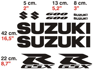 Car & Motorbike Stickers: Suzuki GSXR 600