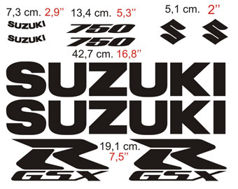 Car & Motorbike Stickers: GSXR 750 2004
