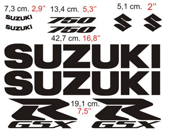 Car & Motorbike Stickers: of GSXR 750 2004