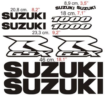 Car & Motorbike Stickers: GSX-R1000 Kit 2001