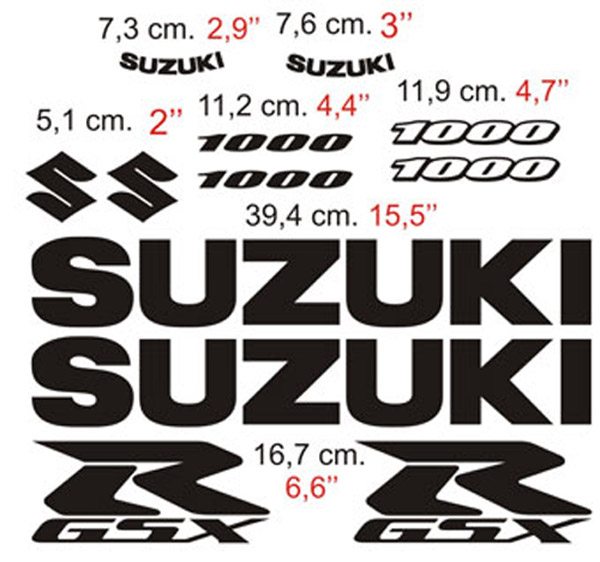 Car & Motorbike Stickers: GSXR 1000 Contour 2006 with Sport Logos