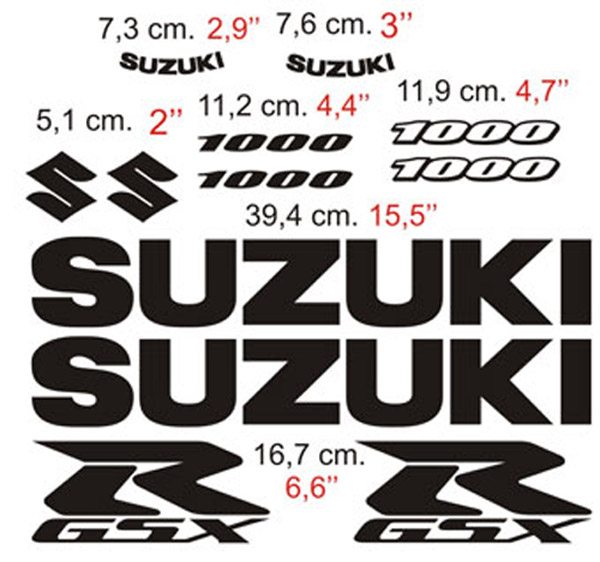 Car & Motorbike Stickers: GSXR 1000 Contour 2006
