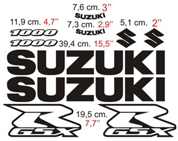 Car & Motorbike Stickers: GSXR 1000 2005-06