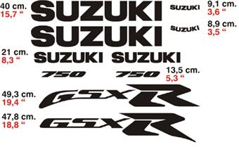 Car & Motorbike Stickers: GSX R 750