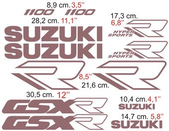Car & Motorbike Stickers: GSX R 1100 Hyper sports 1989