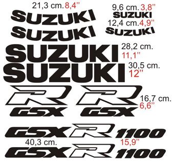 Car & Motorbike Stickers: GSXR 1100 1991