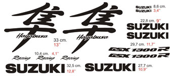 Car & Motorbike Stickers: GSX 1300R Hayabusa in Various Sizes