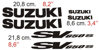 Car & Motorbike Stickers: SV 650 2001