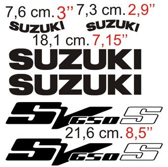 Car & Motorbike Stickers: SV 650 2003 with Stylized Text and Logo