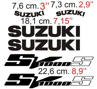 Car & Motorbike Stickers: SV 1000 2003 Kit
