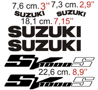 Car & Motorbike Stickers: SV 1000 2003