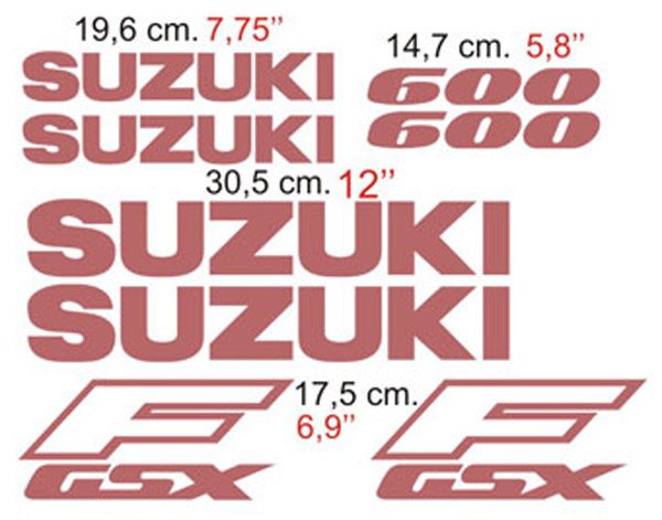 Car & Motorbike Stickers: Katana GSX600F 1990