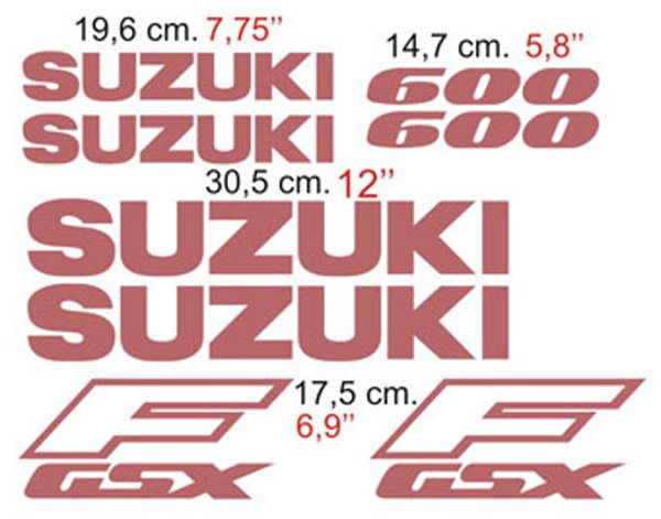 Car & Motorbike Stickers: of Suzuki Katana GSX600F 1990