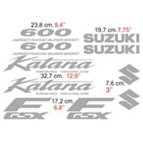 Car & Motorbike Stickers: Katana 600 1998 with Logos and Text in Various Col 2