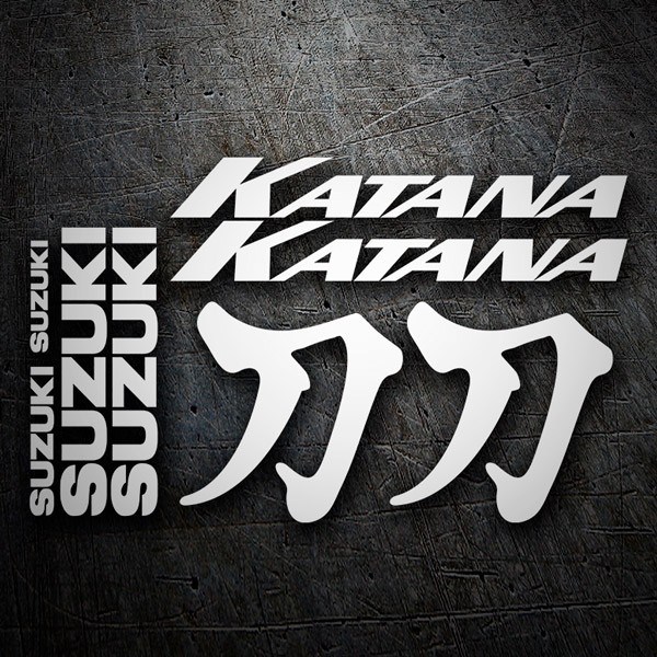 Car & Motorbike Stickers: Suzuki Katana with Dynamic Typography