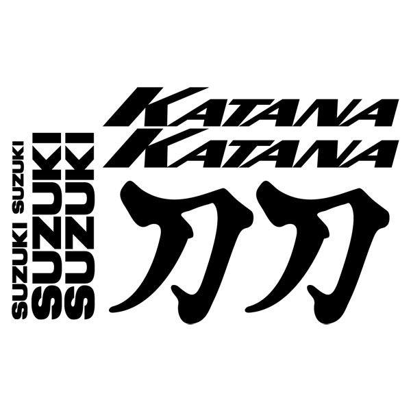 Car & Motorbike Stickers: Suzuki Katana with Japanese letter