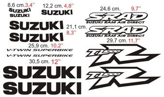 Car & Motorbike Stickers: Suzuki TL 1000R v-twin superbike