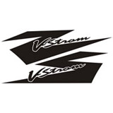 Car & Motorbike Stickers: V-Strom in Italic Typography and Angular Shapes 2