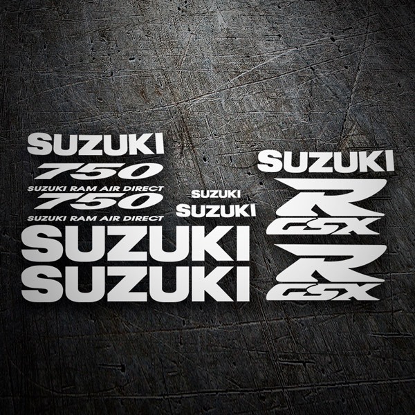 Car & Motorbike Stickers: GSX R750 1996 with Typographic Variations