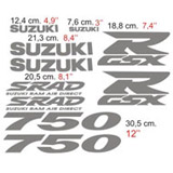 Car & Motorbike Stickers: GSXR 750 1997 with Distinctive Logos 2