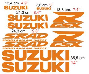 Car & Motorbike Stickers: GSX R SRAD 1996