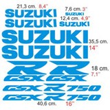 Car & Motorbike Stickers: GSXR 750 1996 with Logos in Different Sizes 2
