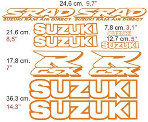 Car & Motorbike Stickers: Kit GSX R 1998
