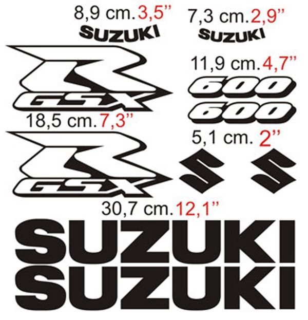 Car & Motorbike Stickers: GSXR 600