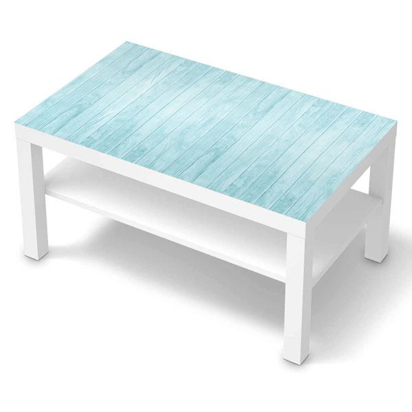 Wall Stickers: Sticker Ikea Lack Table Blue Wood