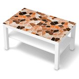 Wall Stickers: Sticker Ikea Lack Table Brown Stones 3
