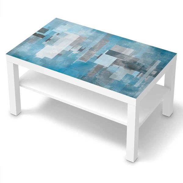 Wall Stickers: Sticker Ikea Lack Table Blue Collage