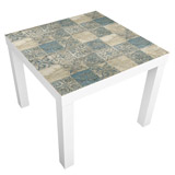 Wall Stickers: Sticker Ikea Lack Table Stone and Turquoise Tiles 3