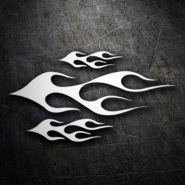 Car & Motorbike Stickers: Set of flames