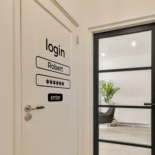 Wall Stickers: Custom input login