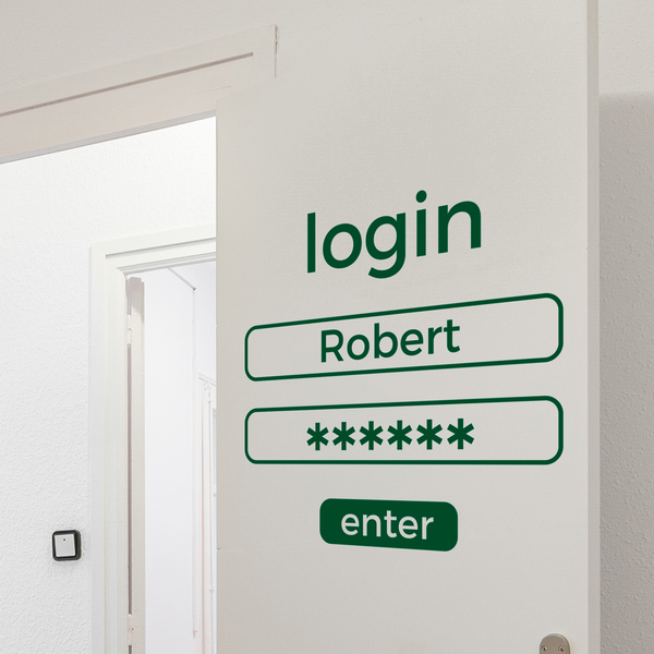 Wall Stickers: Custom input login