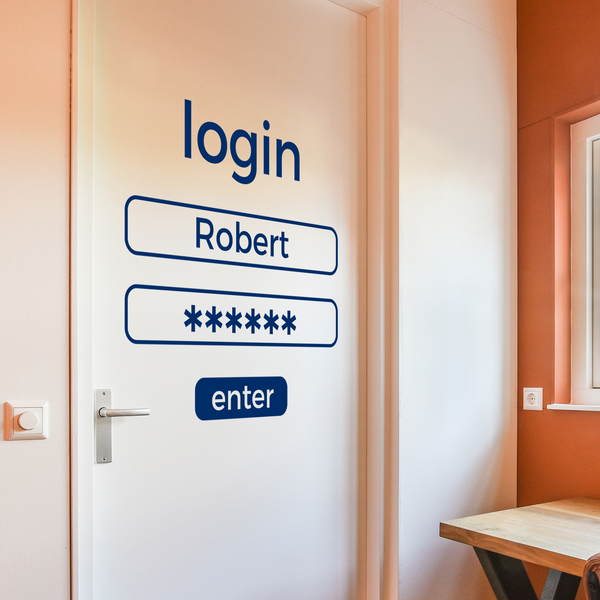 Wall Stickers: Custom input login