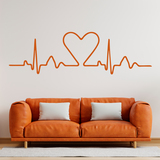 Wall Stickers: Bed Headboard Heart electrocardiogram 2