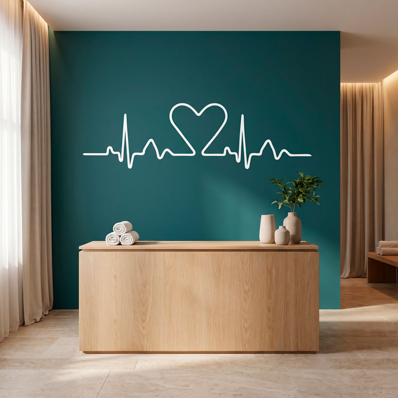 Bed Headboard Heart electrocardiogram 5