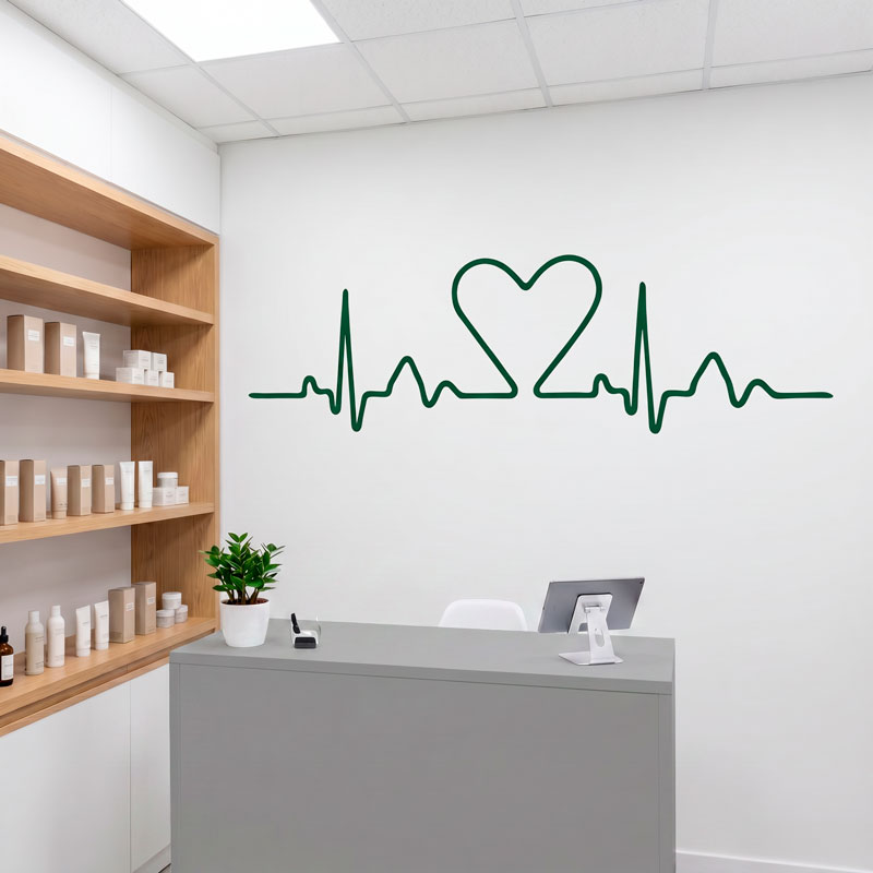 Bed Headboard Heart electrocardiogram 7