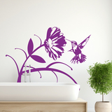 Wall Stickers: Floral Hummingbird 2