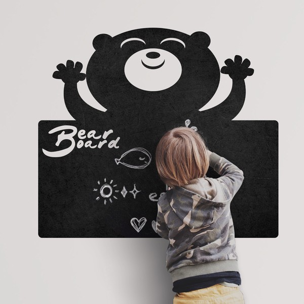 Stickers for Kids: Blackboard of the happy bear