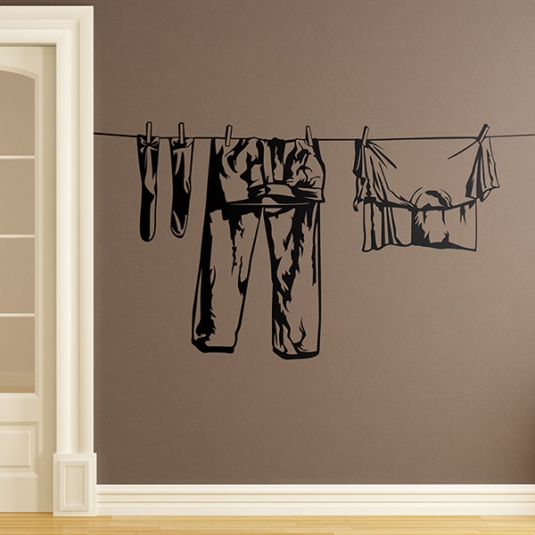 Wall Stickers: Clothes hanging
