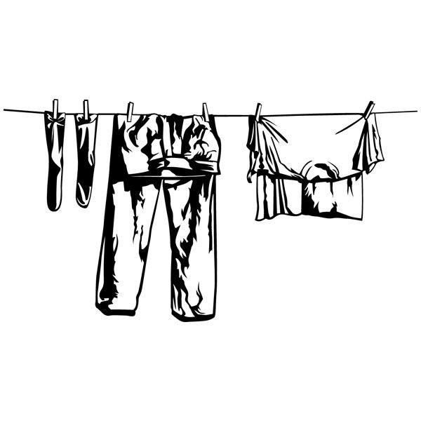 Wall Stickers: Clothes hanging