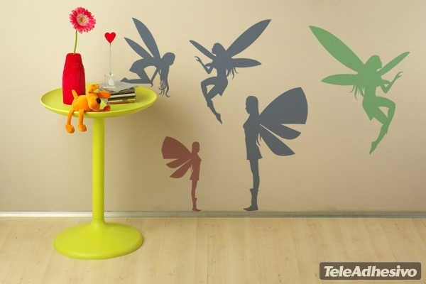 Stickers for Kids: Fairies silhouettes