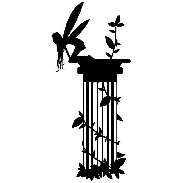 Wall Stickers: Fairy emerging from vegetation