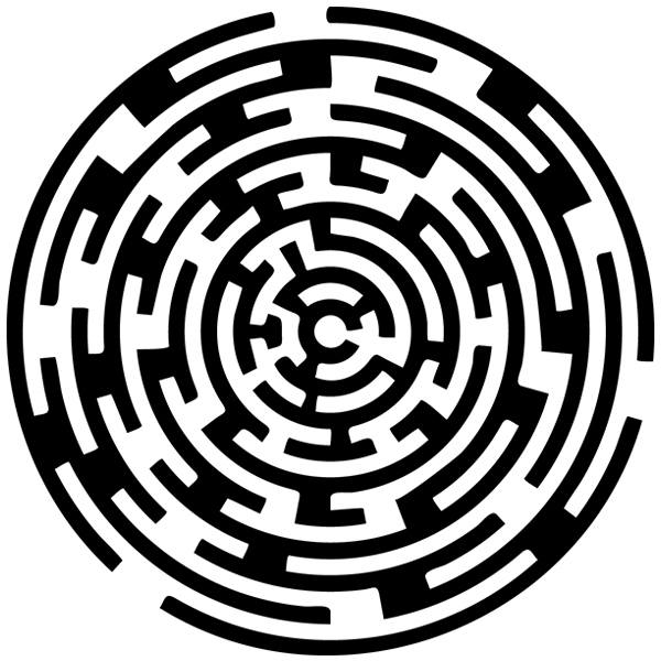 Wall Stickers: Circular Labyrinth