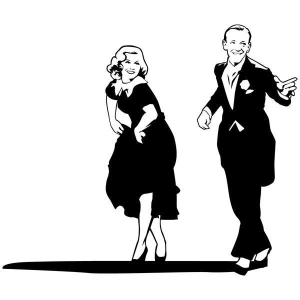 Wall Stickers: Fred Astaire and Ginger Rogers