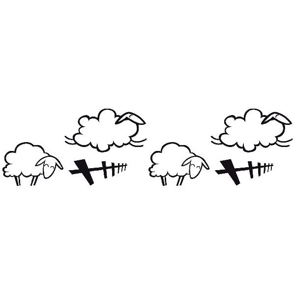 Stickers for Kids: Wall border infant Sheep